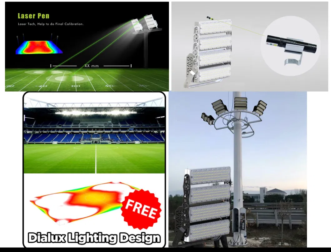 ETL Approval 160lm/W P50 IP66 Dim Football Stadium Sport Court 100W 150W 200W 250W 300W 600W 400W 500W 1000W 1200W 1500W Adjustable LED Flood Light