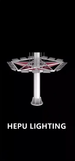 Hepu 4IP65 70FT 80FT 90FT 15m 1500W 1200W 300W 400W étanche extérieur réglable solaire LED projecteur haut mât éclairage avec poteau pour stade sportif de l'aéroport