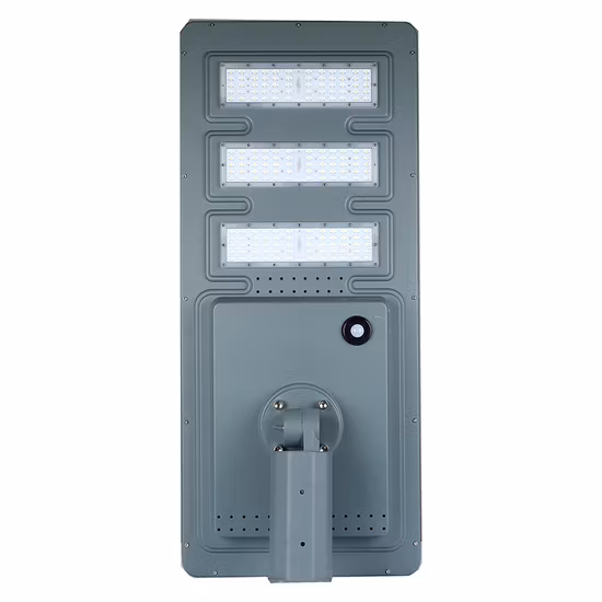 Personnalisation de l'échantillon d'éclairage routier à énergie solaire Lampe à économie d'énergie à LED blanche Lampe à économie d'énergie extérieure de 180 watts Lumières à LED à énergie solaire Tout en un Réverbère solaire à LED